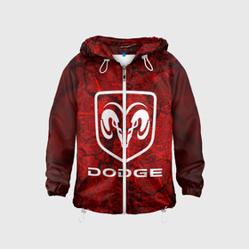 Детская ветровка 3D с принтом DODGE. в городе Новоалтайск, 100% полиэстер | подол и капюшон оформлены резинкой с фиксаторами, по бокам два кармана без застежек, один потайной карман на груди | abstract | auto | brand | car | dodge | geometry | sport | texture | абстракция | авто | автомобильные | бренд | геометрия | додж | классика | машины | модные | спорт | стиль | текстура