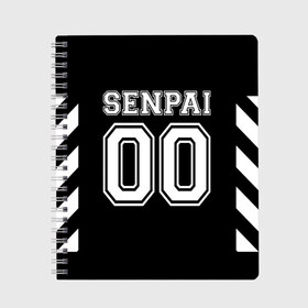Тетрадь с принтом SENPAI в городе Новоалтайск, 100% бумага | 48 листов, плотность листов — 60 г/м2, плотность картонной обложки — 250 г/м2. Листы скреплены сбоку удобной пружинной спиралью. Уголки страниц и обложки скругленные. Цвет линий — светло-серый
 | kanojo | notice me | senpai | аниме | девушка | кохай | манга | сёдзё | семпай | сенпай