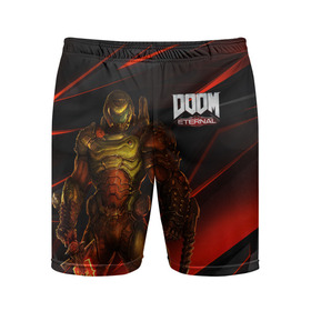 Мужские шорты спортивные с принтом DOOM ETERNAL в городе Новоалтайск,  |  | Тематика изображения на принте: demons | devil | doom | doom eternal | doom guy | doom slayer | hell | iddqd | slayer | ад | демоны | дум | палач рока