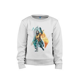 Детский свитшот хлопок с принтом AQUAMAN в городе Новоалтайск, 100% хлопок | круглый вырез горловины, эластичные манжеты, пояс и воротник | aquaman | atlanna | atlantean soldier | black manta | brine king | mera | orm | vdgerir | аквамен | аквамэн | артур карри | атланта | мера