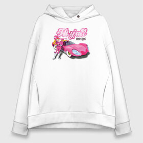 Женское худи Oversize хлопок с принтом Hi yall Wacky Races в городе Новоалтайск, френч-терри — 70% хлопок, 30% полиэстер. Мягкий теплый начес внутри —100% хлопок | боковые карманы, эластичные манжеты и нижняя кромка, капюшон на магнитной кнопке | penelope pitstop | vdosadir | wacky races | безумные гонки | ханна барбера