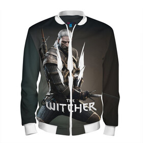 Мужской бомбер 3D с принтом The Witcher. в городе Новоалтайск, 100% полиэстер | застегивается на молнию, по бокам два кармана без застежек, по низу бомбера и на воротнике - эластичная резинка | netflix | the witcher | американский сериал | ве витчер | ведьмак | геральт | игра | кино | нетфликс | популярные иллюстрации | сериал | сериалы | фильмы | фэнтези