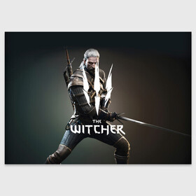 Поздравительная открытка с принтом The Witcher. в городе Новоалтайск, 100% бумага | плотность бумаги 280 г/м2, матовая, на обратной стороне линовка и место для марки
 | netflix | the witcher | американский сериал | ве витчер | ведьмак | геральт | игра | кино | нетфликс | популярные иллюстрации | сериал | сериалы | фильмы | фэнтези