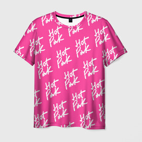 Мужская футболка 3D с принтом HOT PINK в городе Новоалтайск, 100% полиэфир | прямой крой, круглый вырез горловины, длина до линии бедер | amala | amalaratna zandile dlamini | doja cat | hot pink | mooo | music | pink | rap | say so | интернет | корова | мем | музыка | мууу | розовый | рэп