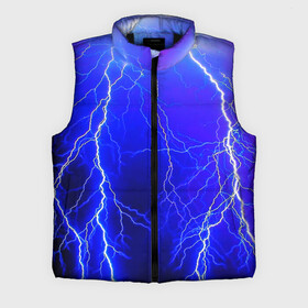 Мужской жилет утепленный 3D с принтом ELECTRIX DIGITAL в городе Новоалтайск,  |  | color | colour | electricity | glim | glow | light | lights | neon | power | shine | молния | напряжение | неоновый | разряд | стихия | ток | удар | электричество