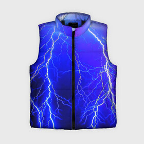 Женский жилет утепленный 3D с принтом ELECTRIX DIGITAL в городе Новоалтайск,  |  | color | colour | electricity | glim | glow | light | lights | neon | power | shine | молния | напряжение | неоновый | разряд | стихия | ток | удар | электричество