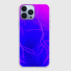 Чехол для iPhone 13 Pro Max с принтом НЕОНОВАЯ МОЛНИЯ в городе Новоалтайск,  |  | color | colour | electricity | glim | glow | light | lights | neon | power | shine | молния | напряжение | неоновый | разряд | стихия | ток | удар | электричество