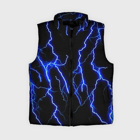 Женский жилет утепленный 3D с принтом МОЛНИИ в городе Новоалтайск,  |  | color | colour | electricity | glim | glow | light | lights | neon | power | shine | молния | напряжение | неоновый | разряд | стихия | ток | удар | электричество