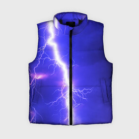 Женский жилет утепленный 3D с принтом NEON ELECTRIX в городе Новоалтайск,  |  | color | colour | electricity | glim | glow | light | lights | neon | power | shine | молния | напряжение | неоновый | разряд | стихия | ток | удар | электричество