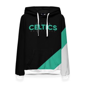 Женская толстовка 3D с принтом BOSTON CELTICS в городе Новоалтайск, 100% полиэстер  | двухслойный капюшон со шнурком для регулировки, мягкие манжеты на рукавах и по низу толстовки, спереди карман-кенгуру с мягким внутренним слоем. | boston | boston seltics | irving | kyrie irving | бостон | бостон селтикс | ирвинг | кайри ирвинг | селтикс