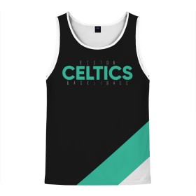 Мужская майка 3D с принтом BOSTON CELTICS в городе Новоалтайск, 100% полиэстер | круглая горловина, приталенный силуэт, длина до линии бедра. Пройма и горловина окантованы тонкой бейкой | boston | boston seltics | irving | kyrie irving | бостон | бостон селтикс | ирвинг | кайри ирвинг | селтикс