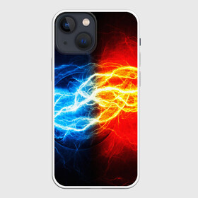 Чехол для iPhone 13 mini с принтом БИТВА МОЛНИЙ в городе Новоалтайск,  |  | color | colour | electricity | glim | glow | light | lights | neon | power | shine | молния | напряжение | неоновый | разряд | стихия | ток | удар | электричество