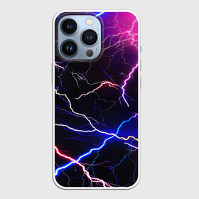 Чехол для iPhone 13 Pro с принтом НЕОНОВЫЕ МОЛНИИ в городе Новоалтайск,  |  | color | colour | electricity | glim | glow | light | lights | neon | power | shine | молния | напряжение | неоновый | разряд | стихия | ток | удар | электричество