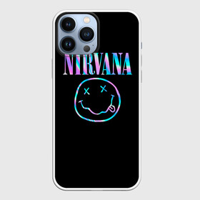 Чехол для iPhone 13 Pro Max с принтом Nirvana(Спина) в городе Новоалтайск,  |  | nirvana | гитара | голограмма | кобейн | курт | курт кобейн | музыка | неон | нирвана | рок | смайл