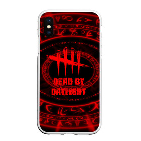 Чехол для iPhone XS Max матовый с принтом DEAD BY DAYLIGHT в городе Новоалтайск, Силикон | Область печати: задняя сторона чехла, без боковых панелей | Тематика изображения на принте: dbd | dead by daylight | game | survival horror | дбд | игры | мертвецы | мертвы к рассвету | призраки