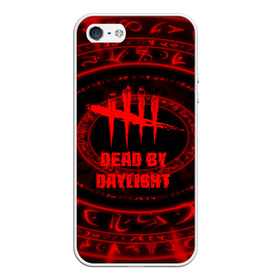 Чехол для iPhone 5/5S матовый с принтом DEAD BY DAYLIGHT в городе Новоалтайск, Силикон | Область печати: задняя сторона чехла, без боковых панелей | Тематика изображения на принте: dbd | dead by daylight | game | survival horror | дбд | игры | мертвецы | мертвы к рассвету | призраки