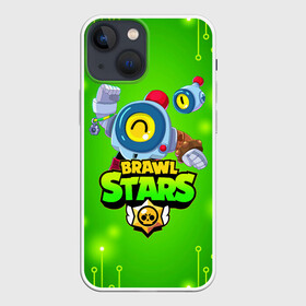 Чехол для iPhone 13 mini с принтом BRAWL STARS NANI в городе Новоалтайск,  |  | bibi | brawl stars | coach mike | crow | gale | leon | leon shark | max | mecha crow | mortis | mr.p | nani | phoenix | sally leon | sandy | spike | sprout | tara | virus 8 bit | werewolf | ворон | оборотень