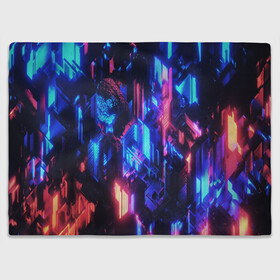 Плед 3D с принтом ABSTRACT GEOMETRY в городе Новоалтайск, 100% полиэстер | закругленные углы, все края обработаны. Ткань не мнется и не растягивается | abstract | abstraction | color | fractal | geometry | paitnt | polygon | polygonal | psy | абстракция | геометрия | краски | неоновые | полигоны | психоделика | фрактал