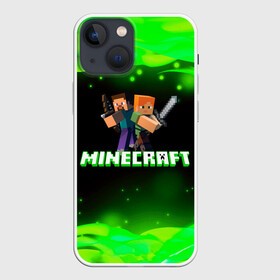 Чехол для iPhone 13 mini с принтом Minecraft 1 в городе Новоалтайск,  |  | dungeons | game | logo | minecraft | герои | грифер | детские | зомби | игра | игроман | компьютерные | лого | логотип | логотипигры | майнкрафт | мечи | мобы | огонь | персонажи | песочница | подземелья | симулятор