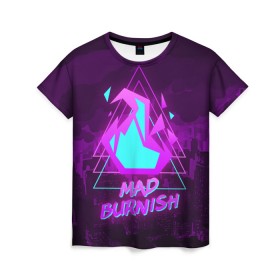 Женская футболка 3D с принтом PROMARE MAD BURNISH в городе Новоалтайск, 100% полиэфир ( синтетическое хлопкоподобное полотно) | прямой крой, круглый вырез горловины, длина до линии бедер | anime | fdpp | fire rеscue | mad burnish | promare | аниме | гало | лио | опалённые | промар