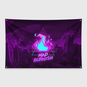 Флаг-баннер с принтом PROMARE MAD BURNISH в городе Новоалтайск, 100% полиэстер | размер 67 х 109 см, плотность ткани — 95 г/м2; по краям флага есть четыре люверса для крепления | anime | fdpp | fire rеscue | mad burnish | promare | аниме | гало | лио | опалённые | промар