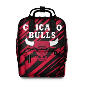 Женский рюкзак 3D с принтом Chicago Bulls. в городе Новоалтайск, 100% полиэстер | лямки с регулируемой длиной, сверху ручки, чтобы рюкзак нести как сумку. Основное отделение закрывается на молнию, как и внешний карман. Внутри два дополнительных кармана, один из которых закрывается на молнию. По бокам два дополнительных кармашка, куда поместится маленькая бутылочка
 | 23 | air jordan | bulls | chicago bulls | jordan | michael jordan | nba | paris saint germain | psg | red | sport | быки | джордан | майкл джордан | псж | спорт | чикаго буллс