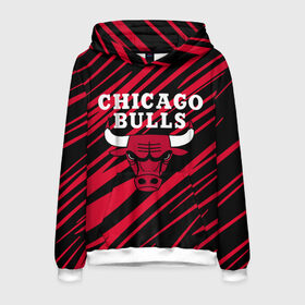 Мужская толстовка 3D с принтом Chicago Bulls в городе Новоалтайск, 100% полиэстер | двухслойный капюшон со шнурком для регулировки, мягкие манжеты на рукавах и по низу толстовки, спереди карман-кенгуру с мягким внутренним слоем. | 23 | air jordan | bulls | chicago bulls | jordan | michael jordan | nba | paris saint germain | psg | red | sport | быки | джордан | майкл джордан | псж | спорт | чикаго буллс