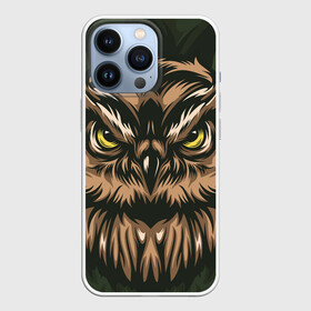 Чехол для iPhone 13 Pro с принтом Хищная сова в городе Новоалтайск,  |  | adventure | outdoor | глаза | злая | лес | плакат | приключения | природа | птица | сова | хищная