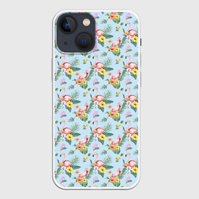 Чехол для iPhone 13 mini с принтом ФЛАМИНГО в городе Новоалтайск,  |  | summer | летние принты | лето | лето 2020 | пляж | фламинго