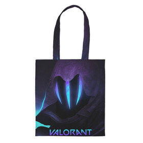 Шоппер 3D с принтом VALORANT OMEN в городе Новоалтайск, 100% полиэстер | Плотность: 200 г/м2; Размер: 34×35 см; Высота лямок: 30 см | omen | riot games | valorant | валорант | детская | детям | игра | компьютерная игра | омен | омэн | персонаж | стрельба | стрелялка | шутер