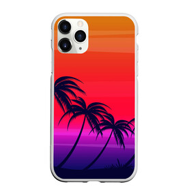 Чехол для iPhone 11 Pro Max матовый с принтом Очеровательный закат в городе Новоалтайск, Силикон |  | Тематика изображения на принте: арт | лето | море | океан | пальмы | пляж | поп | солнце | субтропики | тропики | тропические | цветы