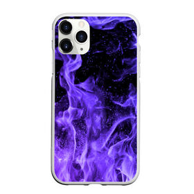 Чехол для iPhone 11 Pro Max матовый с принтом ОГОНЬ НЕОН в городе Новоалтайск, Силикон |  | абстракция | горит | неон | неоновый | огонь | пламя | пожар | синий | текстура | фиолетовый | яркий