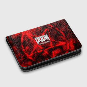 Картхолдер с принтом с принтом Doom Eternal в городе Новоалтайск, натуральная матовая кожа | размер 7,3 х 10 см; кардхолдер имеет 4 кармана для карт; | bethesda softworks | doom eternal | doomguy | id software | демоны | дум этернал | марс | палач рока | этернал