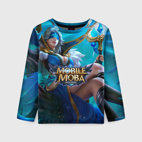 Детский лонгслив 3D с принтом mobile legends в городе Новоалтайск, 100% полиэстер | длинные рукава, круглый вырез горловины, полуприлегающий силуэт
 | 5v5 | dota | game | heroes | legends | moba | mobile | mobile legends | mobile moba | pubg | pvp | герои | дети | для женщин | для мужчин | дота | игра | легенда | моба | мобла
