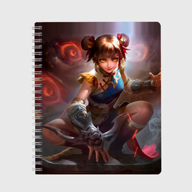 Тетрадь с принтом mobile legends в городе Новоалтайск, 100% бумага | 48 листов, плотность листов — 60 г/м2, плотность картонной обложки — 250 г/м2. Листы скреплены сбоку удобной пружинной спиралью. Уголки страниц и обложки скругленные. Цвет линий — светло-серый
 | Тематика изображения на принте: 5v5 | dota | game | heroes | legends | moba | mobile | mobile legends | mobile moba | pubg | pvp | герои | дети | для женщин | для мужчин | дота | игра | легенда | моба | мобла