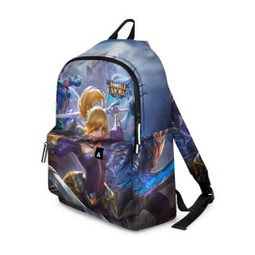 Рюкзак 3D с принтом mobile legends в городе Новоалтайск, 100% полиэстер | лямки с регулируемой длиной, сверху петелька, чтобы рюкзак можно было повесить на вешалку. Основное отделение закрывается на молнию, как и внешний карман. Внутри два дополнительных кармана, один из которых закрывается на молнию. По бокам два дополнительных кармашка | 5v5 | dota | game | heroes | legends | moba | mobile | mobile legends | mobile moba | pubg | pvp | герои | дети | для женщин | для мужчин | дота | игра | легенда | моба | мобла
