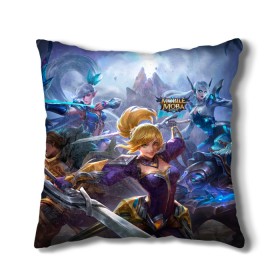 Подушка 3D с принтом mobile legends в городе Новоалтайск, наволочка – 100% полиэстер, наполнитель – холлофайбер (легкий наполнитель, не вызывает аллергию). | состоит из подушки и наволочки. Наволочка на молнии, легко снимается для стирки | Тематика изображения на принте: 5v5 | dota | game | heroes | legends | moba | mobile | mobile legends | mobile moba | pubg | pvp | герои | дети | для женщин | для мужчин | дота | игра | легенда | моба | мобла