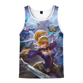 Мужская майка 3D с принтом mobile legends в городе Новоалтайск, 100% полиэстер | круглая горловина, приталенный силуэт, длина до линии бедра. Пройма и горловина окантованы тонкой бейкой | 5v5 | dota | game | heroes | legends | moba | mobile | mobile legends | mobile moba | pubg | pvp | герои | дети | для женщин | для мужчин | дота | игра | легенда | моба | мобла