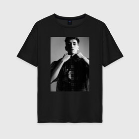Женская футболка хлопок Oversize с принтом LIL KRYSTALLL в городе Новоалтайск, 100% хлопок | свободный крой, круглый ворот, спущенный рукав, длина до линии бедер
 | krystal | krystalll | lil | no label | кристал | кристаллл | кристл | лил