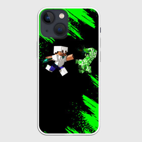 Чехол для iPhone 13 mini с принтом MINECRAFT в городе Новоалтайск,  |  | creeper | game | minecraft | блоки | игра | квадраты | компьютерная | крипер | майнкрафт