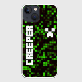 Чехол для iPhone 13 mini с принтом MINECRAFT CREEPER в городе Новоалтайск,  |  | creeper | game | minecraft | блоки | игра | квадраты | компьютерная | крипер | майнкрафт | огонь