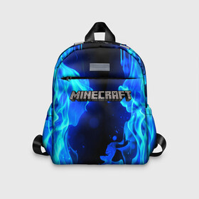 Детский рюкзак 3D с принтом MINECRAFT в городе Новоалтайск, 100% полиэстер | лямки с регулируемой длиной, сверху петелька, чтобы рюкзак можно было повесить на вешалку. Основное отделение закрывается на молнию, как и внешний карман. Внутри дополнительный карман. По бокам два дополнительных кармашка | creeper | game | minecraft | блоки | игра | квадраты | компьютерная | крипер | майнкрафт | огонь