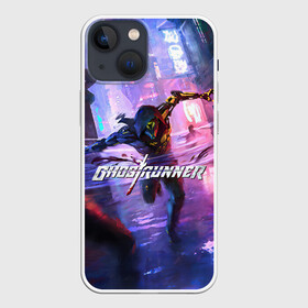 Чехол для iPhone 13 mini с принтом Ghostrunner в городе Новоалтайск,  |  | action | cyberpunk | future | game | genji | ghostrunner | hardcore | keymaster | ninja | samurai | sci fi | slasher | stream | арт | будущее | в стиме | генджи | гендзи | генжи | гостраннер | гэндзи | игра | киберпанк | нинздя | нинзя | самурай | слэшер 