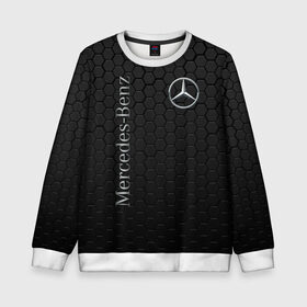 Детский свитшот 3D с принтом MERCEDES-BENZ  в городе Новоалтайск, 100% полиэстер | свободная посадка, прямой крой, мягкая тканевая резинка на рукавах и понизу свитшота | Тематика изображения на принте: amg | auto | brabus | carbon | mercedes | sport | авто | автомобиль | автомобильные | амг | брабус | бренд | карбон | марка | машины | мерседес | спорт