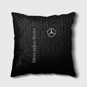 Подушка 3D с принтом MERCEDES-BENZ в городе Новоалтайск, наволочка – 100% полиэстер, наполнитель – холлофайбер (легкий наполнитель, не вызывает аллергию). | состоит из подушки и наволочки. Наволочка на молнии, легко снимается для стирки | amg | auto | brabus | carbon | mercedes | sport | авто | автомобиль | автомобильные | амг | брабус | бренд | карбон | марка | машины | мерседес | спорт