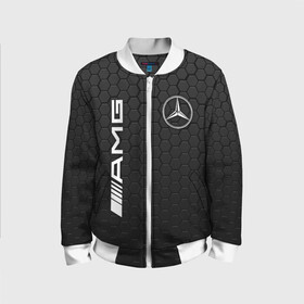 Детский бомбер 3D с принтом MERCEDES-BENZ AMG в городе Новоалтайск, 100% полиэстер | застегивается на молнию, по бокам два кармана без застежек, мягкие манжеты, по низу бомбера и на воротнике — эластичная резинка | amg | auto | brabus | carbon | mercedes | sport | авто | автомобиль | автомобильные | амг | брабус | бренд | карбон | марка | машины | мерседес | спорт