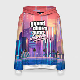 Женская толстовка 3D с принтом Vice city в городе Новоалтайск, 100% полиэстер  | двухслойный капюшон со шнурком для регулировки, мягкие манжеты на рукавах и по низу толстовки, спереди карман-кенгуру с мягким внутренним слоем. | game | gta | gta 5 | gta inline | gta rp | gta sa | gta samp | gta v | gta vice city | los santos | news | rockstar game | vice city | гта | гта 5 | гта вайс сити | гта са | девушкам | игра | лос сантос | мальчикам | самп