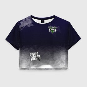Женская футболка Crop-top 3D с принтом GTA V в городе Новоалтайск, 100% полиэстер | круглая горловина, длина футболки до линии талии, рукава с отворотами | game | gta | gta 5 | gta inline | gta rp | gta sa | gta samp | gta v | gta vice city | los santos | news | rockstar game | vice city | гта | гта 5 | гта вайс сити | гта са | девушкам | игра | лос сантос | мальчикам | самп