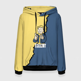 Женская толстовка 3D с принтом Fallout logo boy в городе Новоалтайск, 100% полиэстер  | двухслойный капюшон со шнурком для регулировки, мягкие манжеты на рукавах и по низу толстовки, спереди карман-кенгуру с мягким внутренним слоем. | boy | fallout | game | newvegas | nukacola | shelter | апокалипсис | вегас | война | игра | игроман | компьютерные | лого | логотип | логотипигры | наездник | оружие | персонажи | постапокалипсис | свобода | симулятор