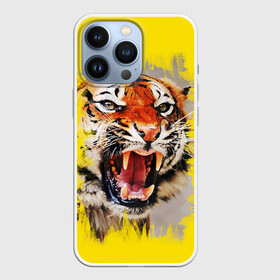 Чехол для iPhone 13 Pro с принтом Оскал тигра в городе Новоалтайск,  |  | Тематика изображения на принте: барс | волк | детёныш | джунгли | енот | животное | зубр | кот | лев | леопард | львица | медведь | охотник | пасть | полосы | пятнистая | рык | рычание | тигр | тигрица | хозяин | царьзверей | шерсть